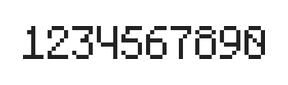 5×8数字点阵字体 ddN58AB1804