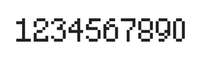 5×8数字点阵字体 ddN58AB1807