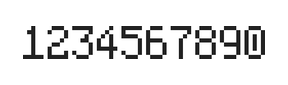 5×8数字点阵字体 ddN58AB1810