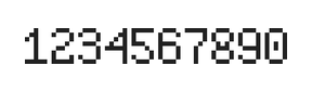 5×8数字点阵字体 ddN58AB1817