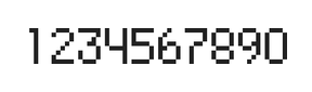 5×8数字点阵字体 ddN58AB1825