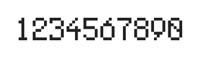 5×8数字点阵字体 ddN58AB1835