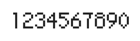 5×8数字点阵字体 ddN58AB1839