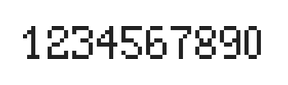 5×8数字点阵字体 ddN58AB1847