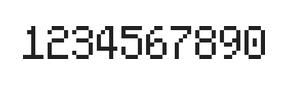 5×8数字点阵字体 ddN58AB1854