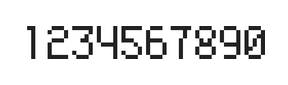 5×8数字点阵字体 ddN58AB1860