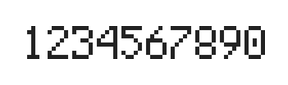 5×8数字点阵字体 ddN58AB1864