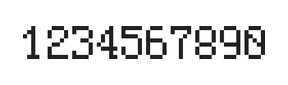5×8数字点阵字体 ddN58AB1875