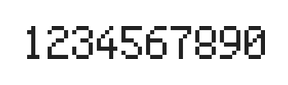 5×8数字点阵字体 ddN58AB1880