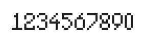 5×8数字点阵字体 ddN58AB1904