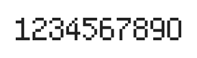 5×8数字点阵字体 ddN58AB1905