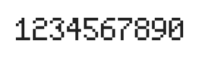 5×8数字点阵字体 ddN58AB1907