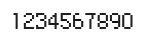 5×8数字点阵字体 ddN58AB1931