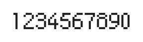 5×8数字点阵字体 ddN58AB1939