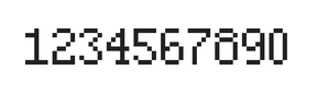 5×8数字点阵字体 ddN58AB1947