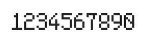 5×8数字点阵字体 ddN58AB1959
