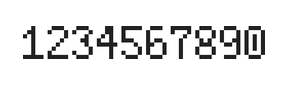 5×8数字点阵字体 ddN58AB1964