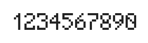 5×8数字点阵字体 ddN58AB1975
