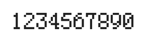 5×8数字点阵字体 ddN58AB1979