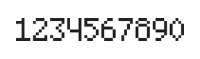 5×8数字点阵字体 ddN58AB1989