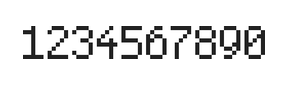 5×8数字点阵字体 ddN58AB1995