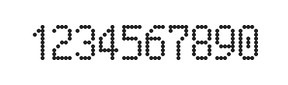 5×9数字点阵字体 ddN59AA0002