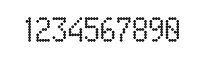 5×9数字点阵字体 ddN59AA0006