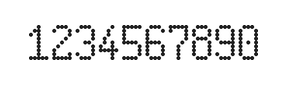 5×9数字点阵字体 ddN59AA0007