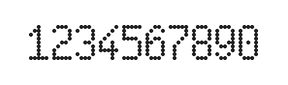 5×9数字点阵字体 ddN59AA0009