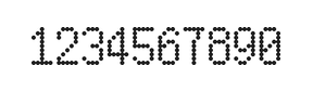 5×9数字点阵字体 ddN59AA0010