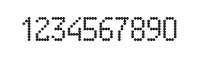 5×9数字点阵字体 ddN59AA0011