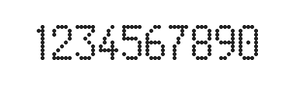 5×9数字点阵字体 ddN59AA0012