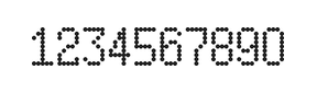 5×9数字点阵字体 ddN59AA0014