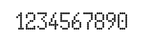 5×9数字点阵字体 ddN59AA0015