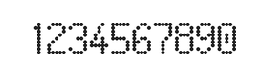 5×9数字点阵字体 ddN59AA0018