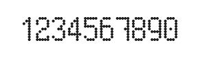 5×9数字点阵字体 ddN59AA0019
