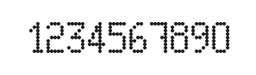 5×9数字点阵字体 ddN59AA0020