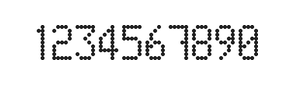 5×9数字点阵字体 ddN59AA0022