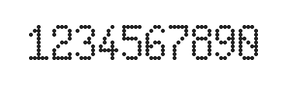 5×9数字点阵字体 ddN59AA0025