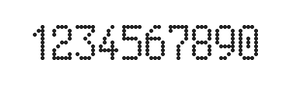 5×9数字点阵字体 ddN59AA0026