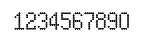 5×9数字点阵字体 ddN59AA0034