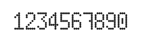 5×9数字点阵字体 ddN59AA0041