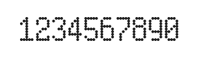5×9数字点阵字体 ddN59AA0042
