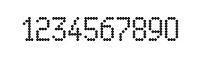 5×9数字点阵字体 ddN59AA0044
