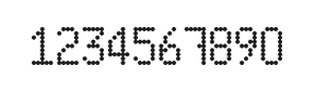 5×9数字点阵字体 ddN59AA0045
