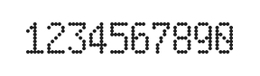 5×9数字点阵字体 ddN59AA0052