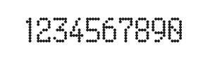 5×9数字点阵字体 ddN59AA0053