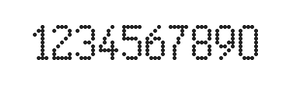 5×9数字点阵字体 ddN59AA0054