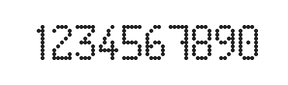 5×9数字点阵字体 ddN59AA0055