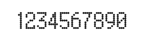 5×9数字点阵字体 ddN59AA0057